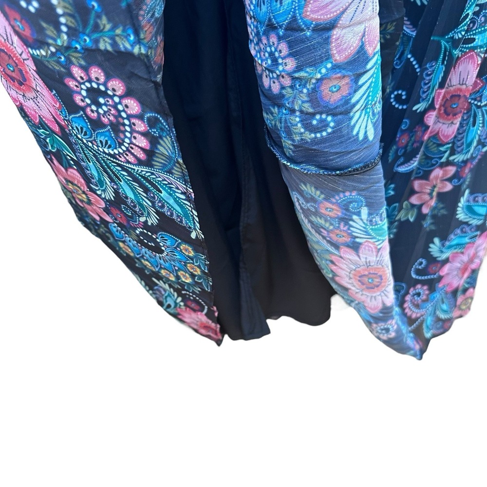 Molly Bracken Maxi Skirt Floral Pleated Bobo Chic Elastic Waist Womens Size M - Picture 6 of 8